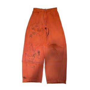 Urban Outfitters BDG Women’s Orange Graphic Barrel Pants